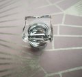 Square cut clear crystal cabinet Pull/Vintage style crystal drawer handle/Mid century modern crystal drawer knob/Retro style square handle