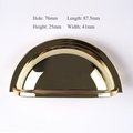 Shiny Gold Cup Handle/Traditional gold semi circle cabinet pull/Gold kitchen hardware/Polished gold drawer pull/Traditional gold hardware
