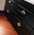 Shiny Gold Cup Handle/Traditional gold semi circle cabinet pull/Gold kitchen hardware/Polished gold drawer pull/Traditional gold hardware