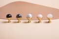 Semi precious stone ball and brass egg cup drawer handle/marble ball and brass cabinet handle/stone furniture hardware/gemstone door knob