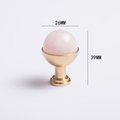 Semi precious stone ball and brass egg cup drawer handle/marble ball and brass cabinet handle/stone furniture hardware/gemstone door knob
