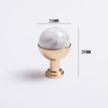 Semi precious stone ball and brass egg cup drawer handle/marble ball and brass cabinet handle/stone furniture hardware/gemstone door knob