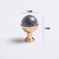 Semi precious stone ball and brass egg cup drawer handle/marble ball and brass cabinet handle/stone furniture hardware/gemstone door knob