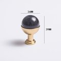 Semi precious stone ball and brass egg cup drawer handle/marble ball and brass cabinet handle/stone furniture hardware/gemstone door knob