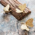 Brass butterfly on a branch cabinet handle/Monarch butterfly cabinet pull/butterfly door handle/gold butterfly knob/Gold furniture hardware