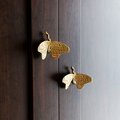 Brass butterfly on a branch cabinet handle/Monarch butterfly cabinet pull/butterfly door handle/gold butterfly knob/Gold furniture hardware