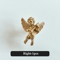 Gold brass cherub door handle/Baby Angel Cabinet Pull/Gold Eros shaped drawer pull/Gold brass angelic themed furniture hardware/Sweet cherub