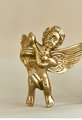Gold brass cherub door handle/Baby Angel Cabinet Pull/Gold Eros shaped drawer pull/Gold brass angelic themed furniture hardware/Sweet cherub