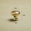 Round shiny gold hammered brass cabinet handle/Glittery gold drawer knob/Polished textured brass door handle/Solid brass furniture hardware