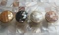Checked yellow mother of pearl drawer pull/Gold pearl cabinet handle/pearl furniture hardware/golden shell cabinet pull/gold pearl knob