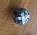 Checked black mother of pearl drawer pull/dark pearl cabinet handle/pearl furniture hardware/grey shell cabinet pull/gold pearl door knob