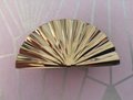 Super Shiny Gold or Silver Sun Ray inspired art deco design Cabinet Pull/semi circle door handle /round drawer knob/ chrome handle/IKEA hack