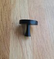 Round matte black mother of pearl drawer handle/Black drawer pull with pearl insert/Pearl hardware/Black metal pearl shell door knob
