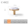 Round Smooth Polished white turquoise cabochon with brass surround Drawer pull Cabinet handle Knob door handles furniture hardware upcycling