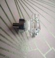 Square cut clear crystal cabinet Pull/Vintage style crystal drawer handle/Mid century modern crystal drawer knob/Retro style square handle