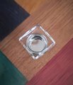 Square cut clear crystal cabinet Pull/Vintage style crystal drawer handle/Mid century modern crystal drawer knob/Retro style square handle