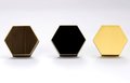 Gold, Black or Bronze Hexagonal drawer handle/Brass geometric cabinet handle/hexagon shaped drawer knob/brass furniture hardware/IKEA hack
