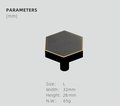 Gold, Black or Bronze Hexagonal drawer handle/Brass geometric cabinet handle/hexagon shaped drawer knob/brass furniture hardware/IKEA hack