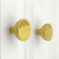 Round brass drawer handle with embossed wave design/Gold circle cabinet pull with wave pattern/Gold Brass Door Knob/Brass furniture hardware