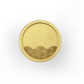 Round brass drawer handle with embossed wave design/Gold circle cabinet pull with wave pattern/Gold Brass Door Knob/Brass furniture hardware