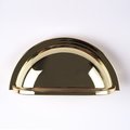 Shiny Gold Cup Handle/Traditional gold semi circle cabinet pull/Gold kitchen hardware/Polished gold drawer pull/Traditional gold hardware