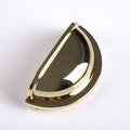 Shiny Gold Cup Handle/Traditional gold semi circle cabinet pull/Gold kitchen hardware/Polished gold drawer pull/Traditional gold hardware