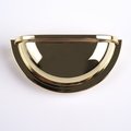 Shiny Gold Cup Handle/Traditional gold semi circle cabinet pull/Gold kitchen hardware/Polished gold drawer pull/Traditional gold hardware
