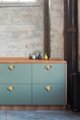 Gold ginkgo leaf shaped cabinet pull/solid brass leaf door handle/Gingko drawer knob/Golden leaves drawer pull/brass furniture hardware