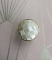 Checked white mother of pearl drawer pull/white pearl cabinet handle/pearl furniture hardware/white shell cabinet pull/gold pearl door knob
