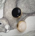 Round polished white quartz or black obsidian drawer knob/Monochrome Drawer pull/gemstone cabinet pull/crystal door handle/stone door knobs