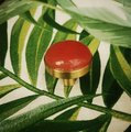 Round red quartz crystal and gold brass cabinet handle/Red gemstone drawer handle/Red semi precious stone drawer pull/Pink crystal door knob