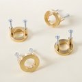 Gold brass circle cabinet handle/O shaped door handle/small circle drawer pull/circle shaped door knob/gold furniture hardware/retro handle