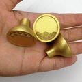 Round brass drawer handle with embossed wave design/Gold circle cabinet pull with wave pattern/Gold Brass Door Knob/Brass furniture hardware