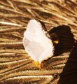 White quartz crystal geode and gold brass drawer handle/natural crystal cabinet handle/geode stone door knob/crystal cave drawer handle