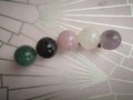 Semi precious stone ball drawer knob/Crystal drawer pull/Round gemstone cabinet handle/Amethyst door knob/Quartz crystal handle/Jade handle