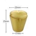 Clover pattern cabinet pull/Gold brass cone shaped drawer knob/Clover shaped door handle/Small brass drawer handle/Brass furniture hardware