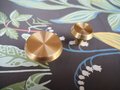 Circular brushed pattern drawer knob/Classic round brass cabinet handle/Gold brass button shaped cabinet pull/Gold brass kitchen hardware