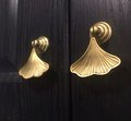 Golden ginkgo drop leaf drawer handle/leaf shaped cabinet pull/gold leaf drawer pull/gold furniture hardware/gold cabinet door handle
