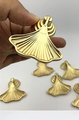 Golden ginkgo drop leaf drawer handle/leaf shaped cabinet pull/gold leaf drawer pull/gold furniture hardware/gold cabinet door handle