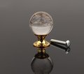 Semi precious stone ball drawer knob/Crystal drawer pull/Round gemstone cabinet handle/Amethyst door knob/Quartz crystal handle/Jade handle