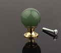 Semi precious stone ball drawer knob/Crystal drawer pull/Round gemstone cabinet handle/Amethyst door knob/Quartz crystal handle/Jade handle