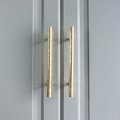 Glittery gold hammered brass cabinet bar handle/Shiny solid brass drawer pull/textured gold brass door handle/Gold brass furniture hardware