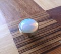 Round moonstone and gold brass drawer pull/opalite cabinet handle/gemstone drawer knob/Semi precious stone hardware/moon stone door handle