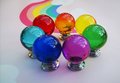 Fun glass ball drawer knobs in a rainbow of colours/colourful glass cabinet handle/bright furniture hardware/nursery handles/kids room decor