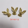 Gold brass Rabbit face cabinet pull/Gold bunny drawer handle/Nursery door knob/Woodland animal hardware/Rabbit door handle/Bunny door handle