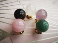 Semi precious stone ball drawer knob/Crystal drawer pull/Round gemstone cabinet handle/Amethyst door knob/Quartz crystal handle/Jade handle