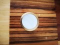 Gold rim white mother of pearl drawer pull/shell cabinet handle/white pearl drawer knob/round white pearl door handle/brass and pearl handle