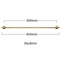 Shiny Gold Brass 8mm or 10mm thick bar pull handle with round backplates/gold drawer pull/kitchen furniture hardware/retro gold door handle