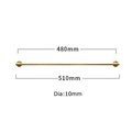 Shiny Gold Brass 8mm or 10mm thick bar pull handle with round backplates/gold drawer pull/kitchen furniture hardware/retro gold door handle
