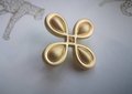 Solid gold brass knob with a Celtic cross four leaf clover design Cabinet Pulls Door Handle Knob Furniture hardware drawer pull upcycling